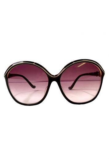 PURPLE ROUND WRAP SUNGLASSES