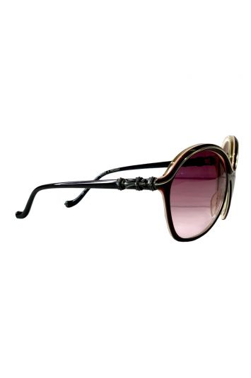 PURPLE ROUND WRAP SUNGLASSES