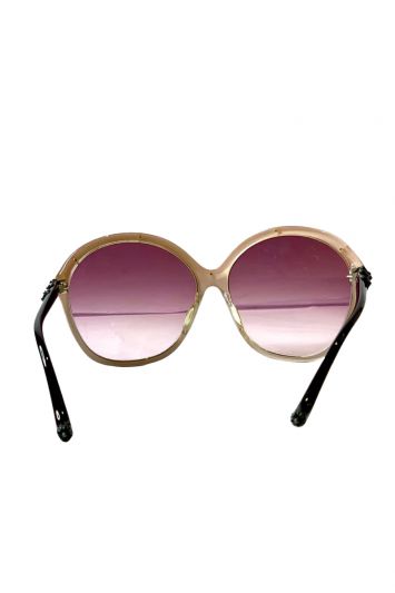 PURPLE ROUND WRAP SUNGLASSES