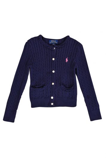 RALPH LAUREN NAVY BLUE CARDIGAN