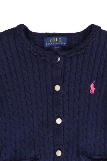 RALPH LAUREN NAVY BLUE CARDIGAN