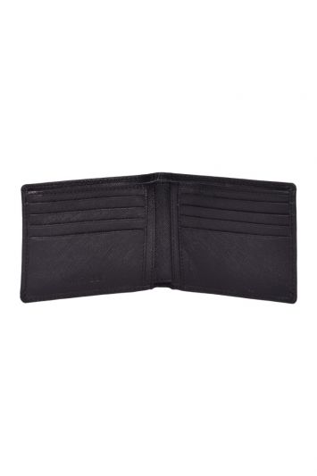 Roberto Cavalli Black Leather Bi- Fold Wallet