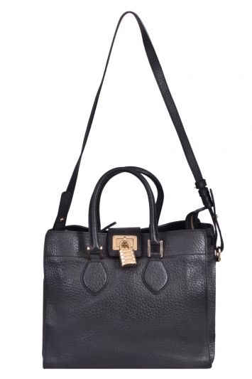 Roberto Cavalli Black Leather Handbag