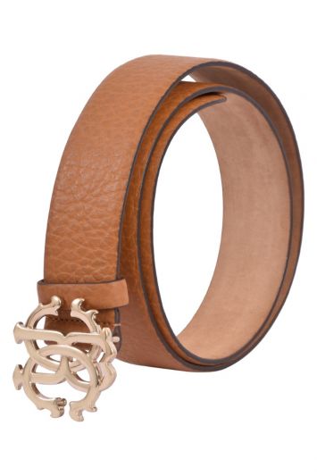 Roberto Cavalli Logo Brown Belt