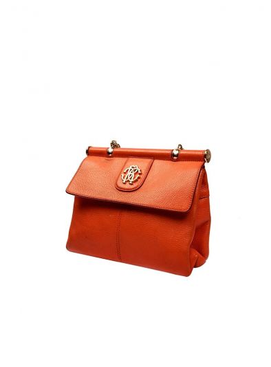 ROBERTO CAVALLI ORANGE LEATHER SLING BAG