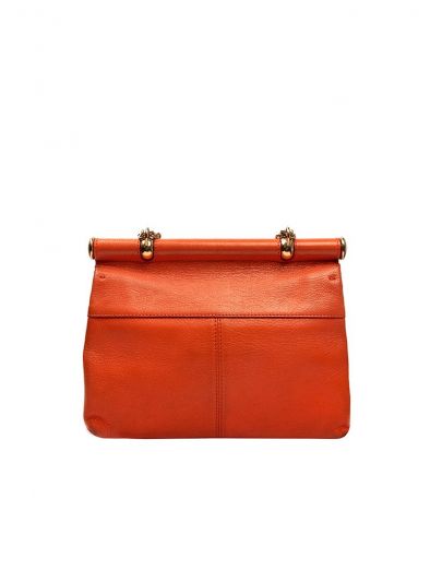 ROBERTO CAVALLI ORANGE LEATHER SLING BAG