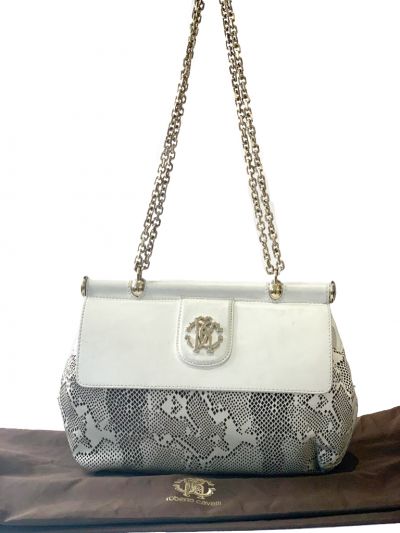 ROBERTO CAVALLI PERFORATED FRAME BAG