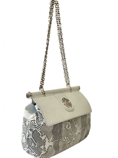 ROBERTO CAVALLI PERFORATED FRAME BAG