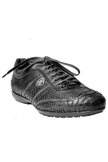 ROBERTO CAVALLI UNISEX EXOTIC SKIN SNEAKERS