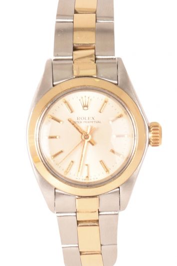 ROLEX LADIES 2 TONE OYESTER PERPETUAL WATCH