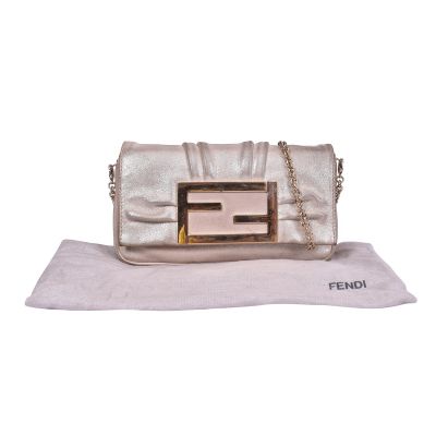 FENDI METALLIC LUREX ZUCCA MIA POCHETTE