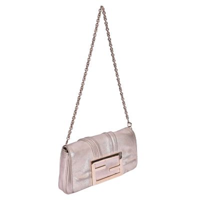 FENDI METALLIC LUREX ZUCCA MIA POCHETTE