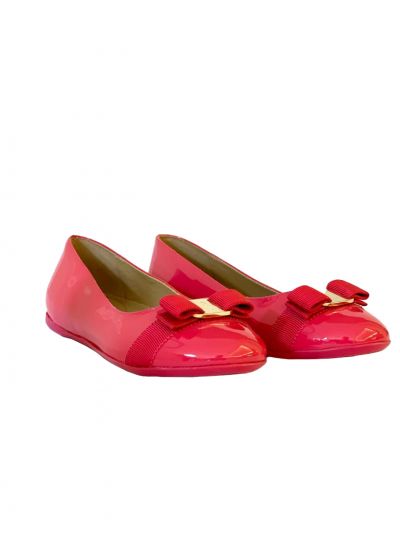 SALVATORE FERRAGAMO VARINA MINI BALLERINAS RT64-10