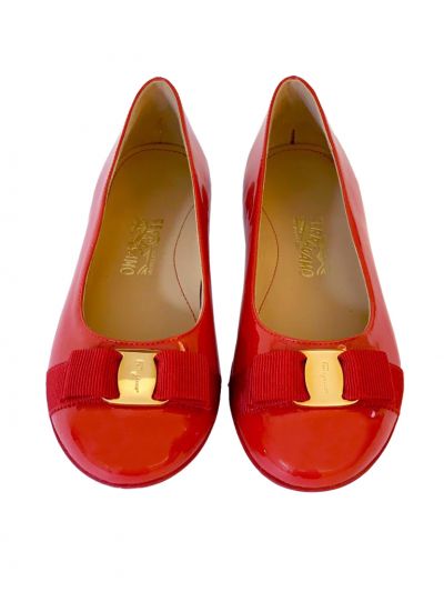 SALVATORE FERRAGAMO VARINA MINI BALLERINAS RT64-102