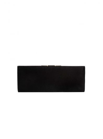 SALVATORE FERRAGAMO BLACK GANCINI CLUTCH