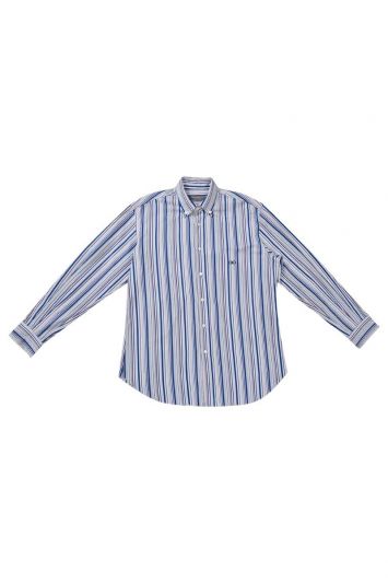 Salvatore Ferragamo Blue Stripped Shirt