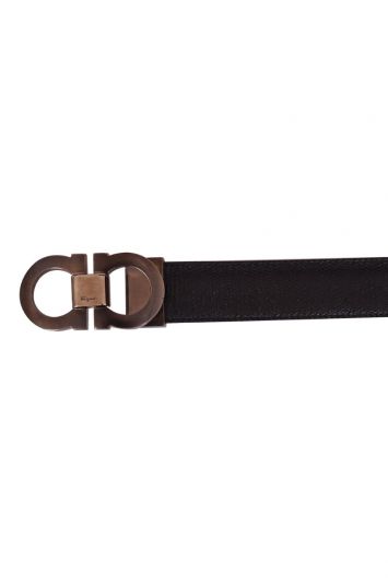 Salvatore Ferragamo Gancini Buckle Reversible Leather Belt