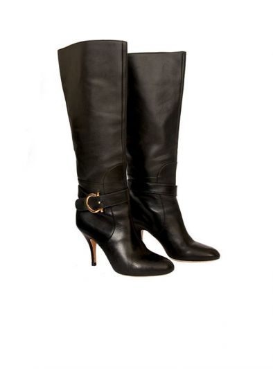 SALVATORE FERRAGAMO GANCINI HIGH HEEL BOOTS