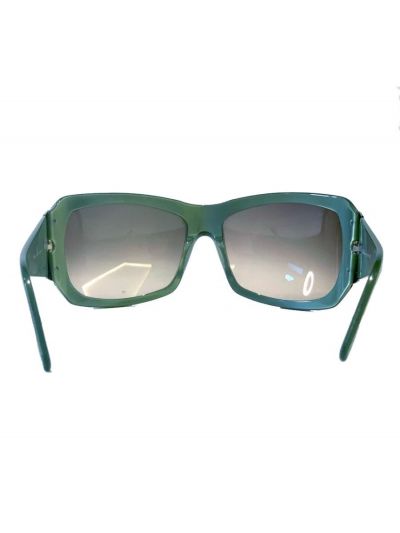 SALVATORE FERRAGAMO GREEN EMBELLLISHED SUNGLASSES