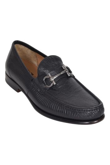 Salvatore Ferragamo Mason Black Lizard Shoes