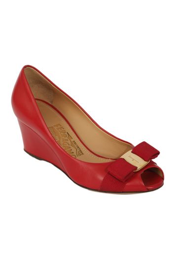 Salvatore ferragamo wedge heels clearance