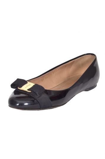 Salvatore Ferragamo Patent Leather Varina Flats