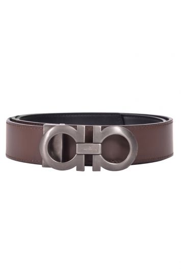 Salvatore Ferragamo Reversible Gancini Leather Belt