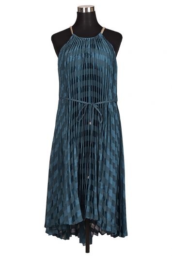 Ted Baker Pleated Striped Maxi Dress