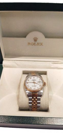 THE ROLEX OYSTER PERPETUAL STAINLESS STEEL& 18K GOLD JUBILEE BRACELET AUTOMATIC WATCH