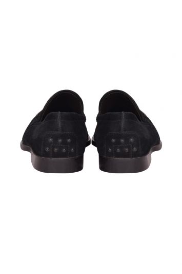 Tod Black Suede Loafers