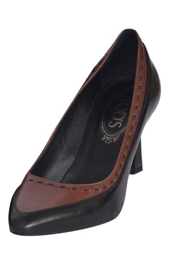 Tod’s Brown Leather Pointed Pumps