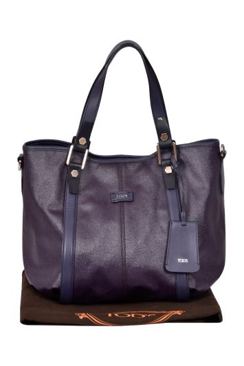 Tod’s G- Line Coated Canvas Sacca Media Tote Bag