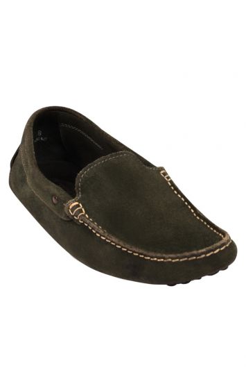 Tod’s Green Suede Loafers