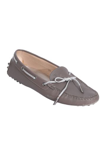 Tod’s Grey Leather Loafers