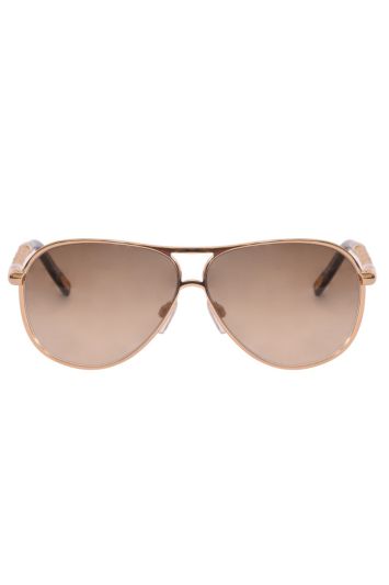 Tod’s Leather Woven Temple Aviator Sunglasses