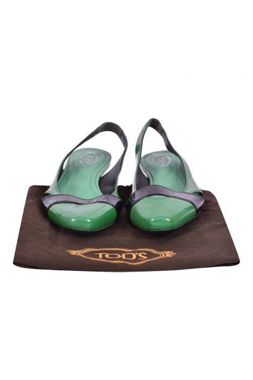 Tod’s Patent Leather Green Heels