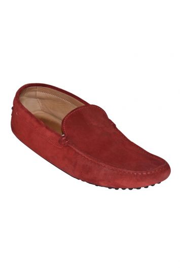 Tod’s RedItalian Leather Suede Loafers