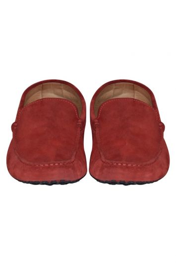 Tod’s RedItalian Leather Suede Loafers