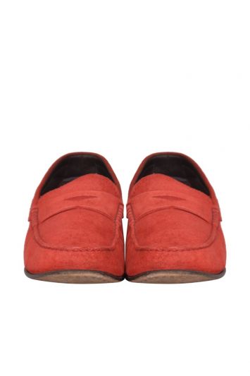 Tod  Red Suede Loafers
