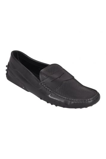 Tod’s X Ferrari Black Leather Loafers