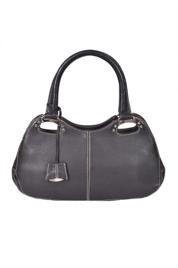 Tods Black Leather Handbag