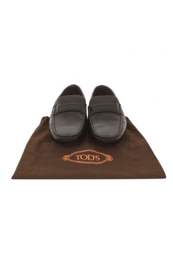 TODS GOMMINO LOGO PLAQUE LOAFERS