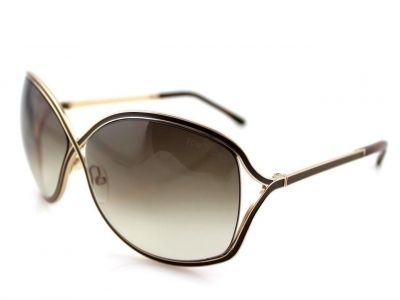 TOM FORD RICKIE BROWN GOLD BUTTERFLY SUNGLASSES