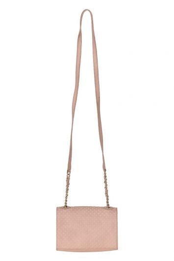 Tory Burch Beige Quilted Leather Crossbody Bag