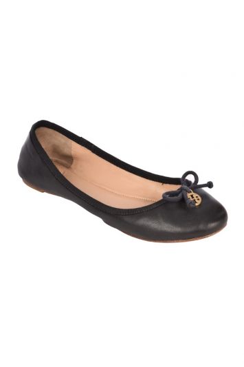 TORY BURCH CHELSEA BOW LOGO BALLET FLATS