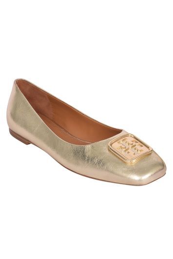 Tory Burch Georgia Golden Ballerinas