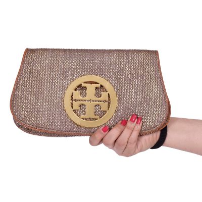 TORY BURCH LOGO CLUTCH