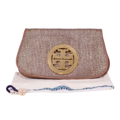 TORY BURCH LOGO CLUTCH