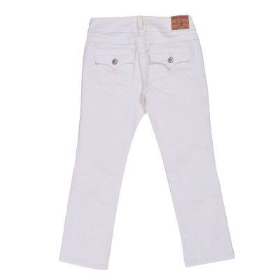 True Religion Men039s Distressed Geno Relaxed Slim Jeans White  eBay