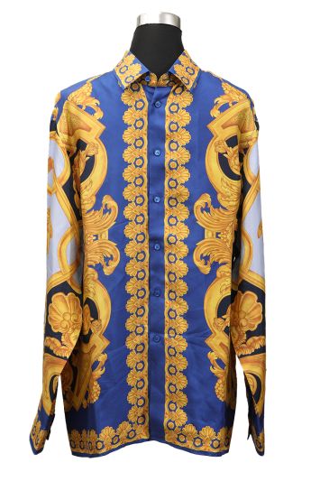Versace Oversized Size L Baroque Pattern Shirt